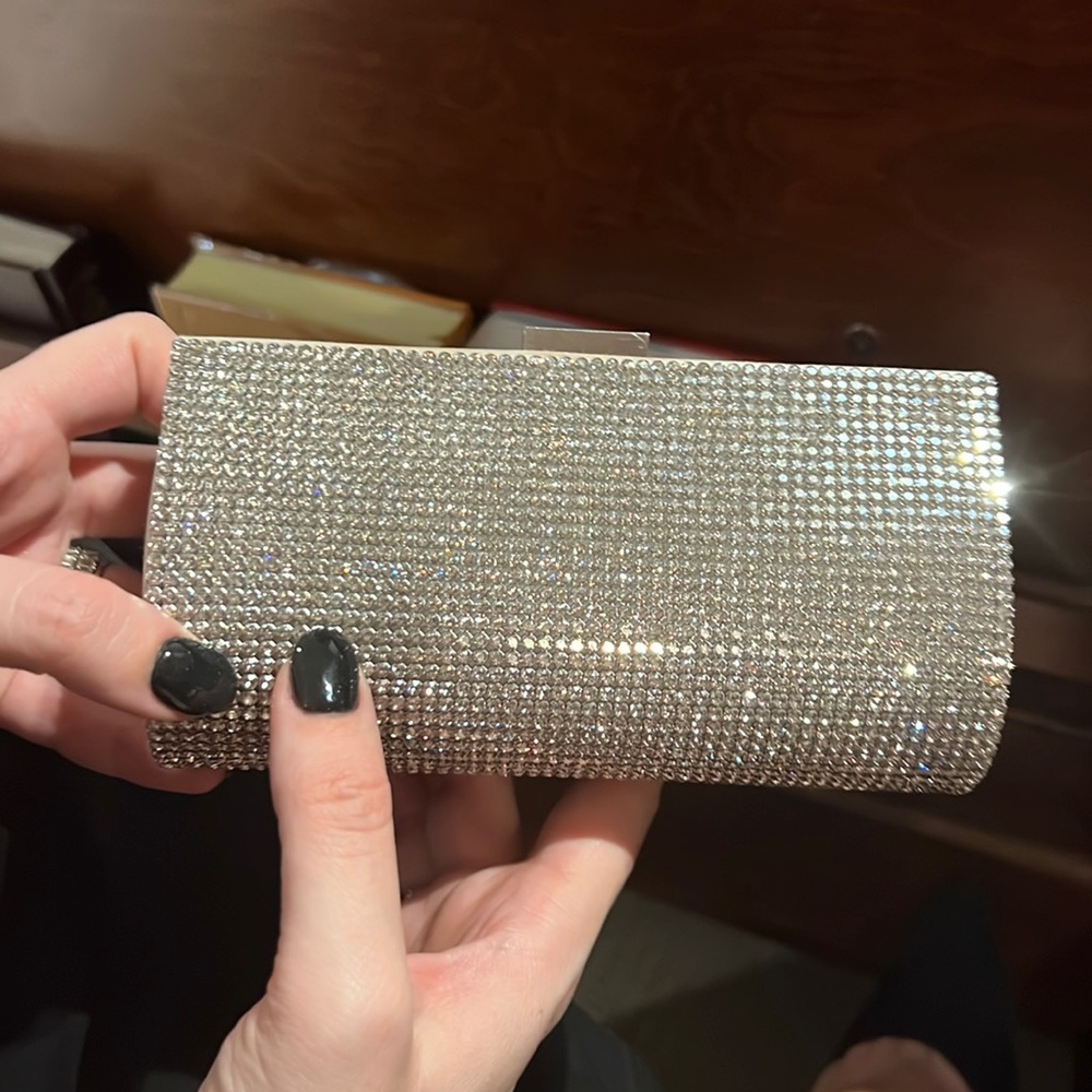 Authentic Swarovski clutch purse amazing condition